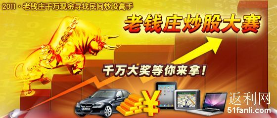 我参加了老钱庄模拟炒股大赛,我想问奖品是什